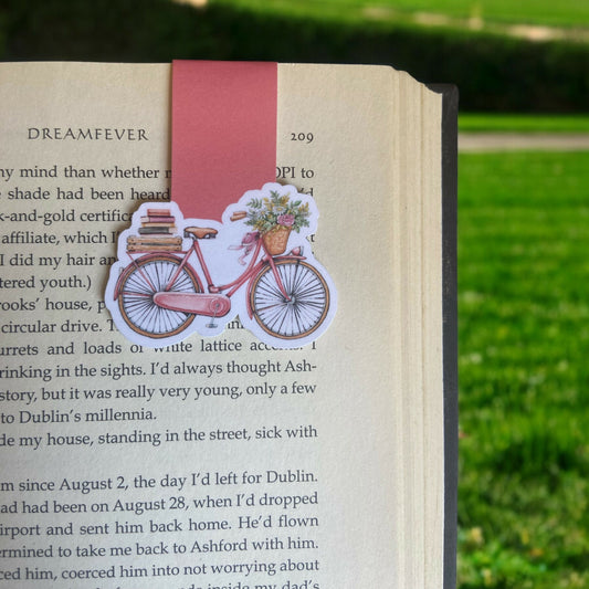 Pink Bike Magnetic Bookmark