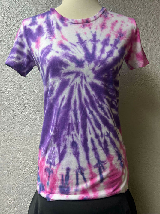 Tie Dye Ladies Medium Spiral purple/pink