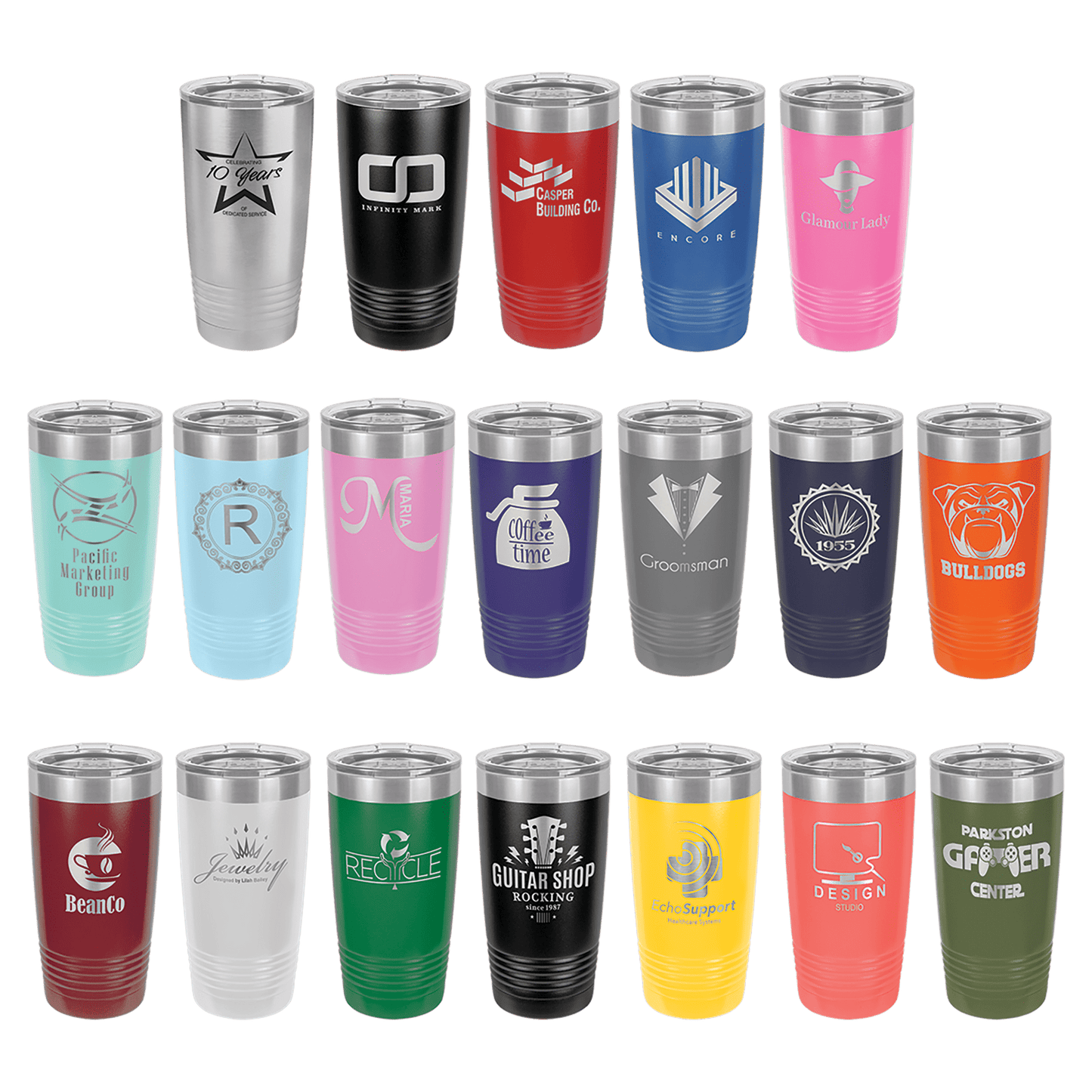 20oz Polar Camel Tumbler w/ slider lid