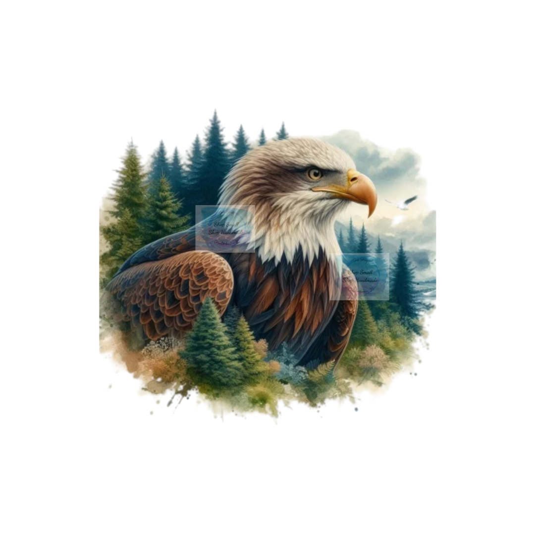 Eagle Woodland Scene DTF