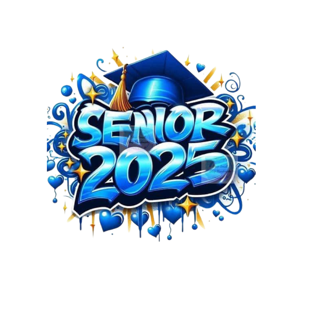 Senior 2025 in Blue DTF