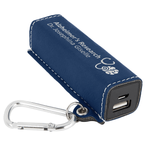 Laserable Leatherette 2200 mAh Power Bank with USB Cord