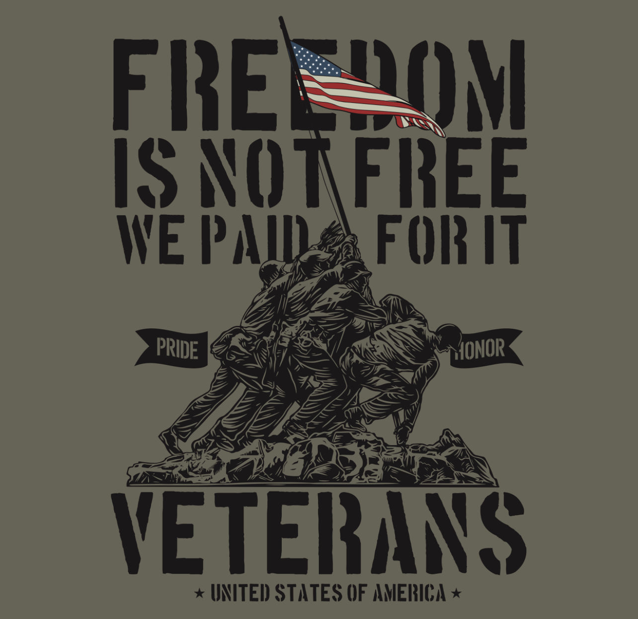 Freedom is not free  DTF print