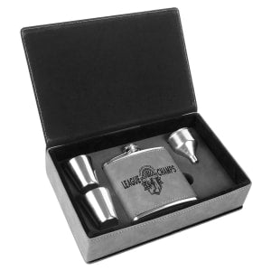 Leatherette Flask Gift Set - Your logo or design