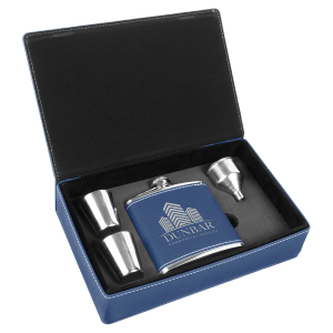 Leatherette Flask Gift Set - Your logo or design