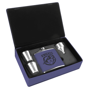 Leatherette Flask Gift Set - Your logo or design