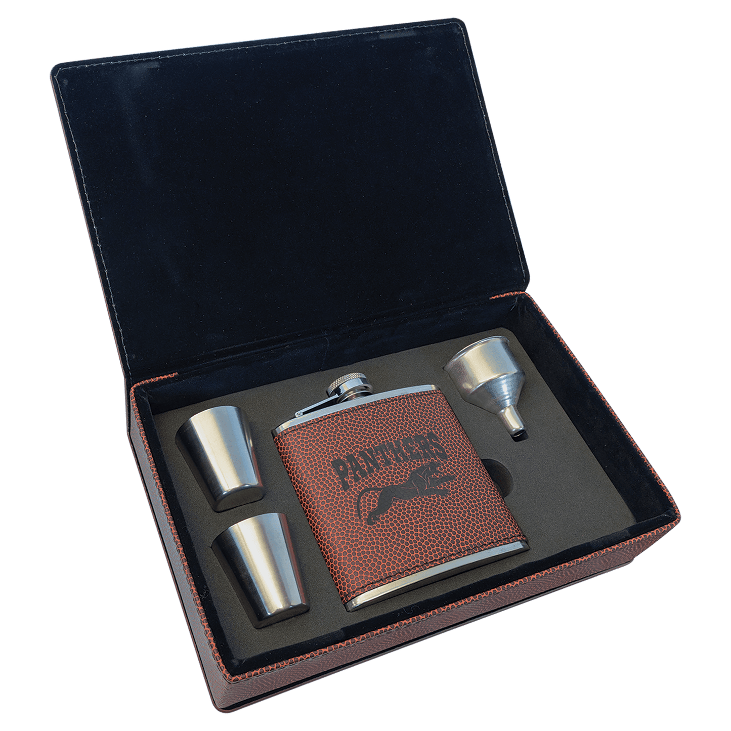 Leatherette Flask Gift Set - Your logo or design