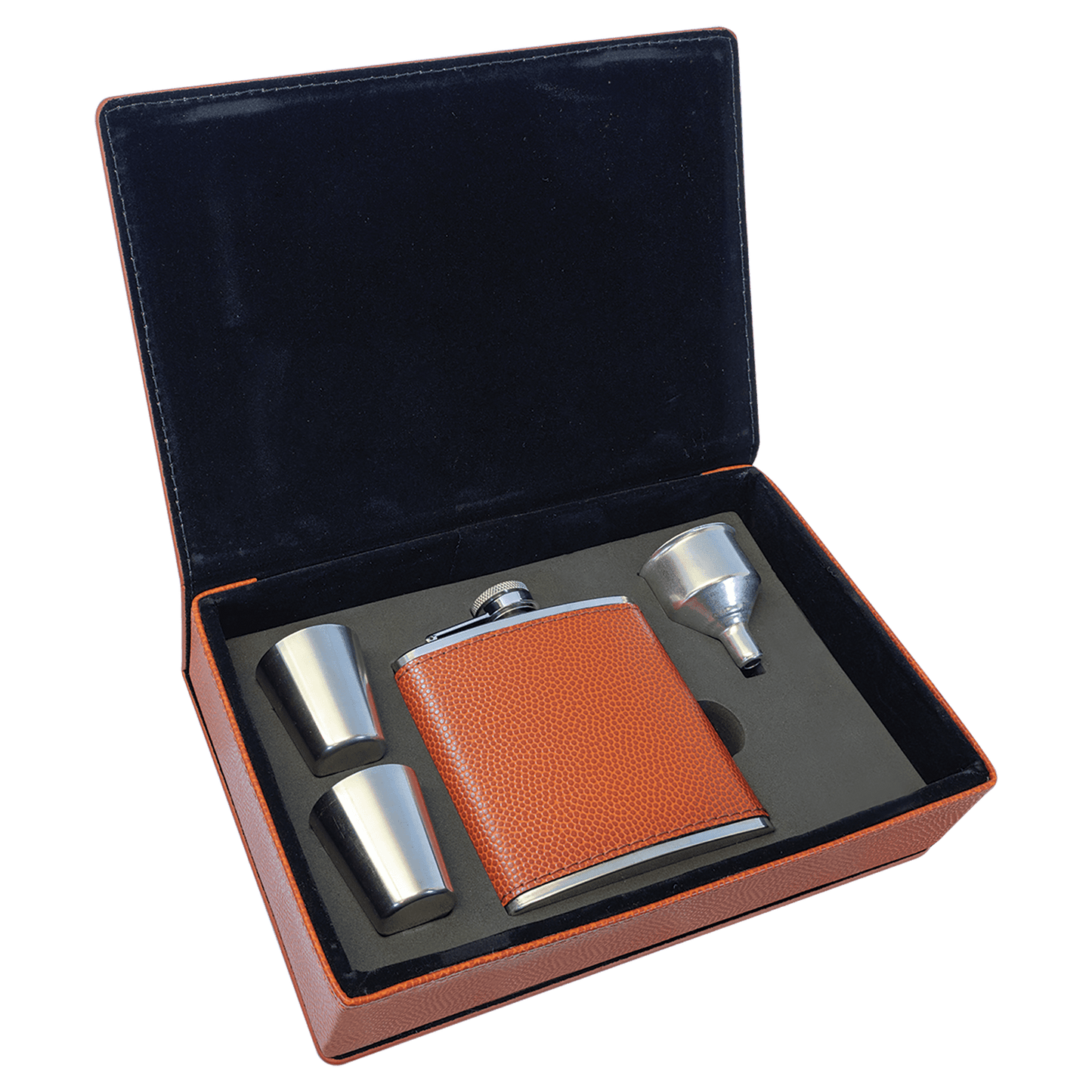 Leatherette Flask Gift Set - Your logo or design