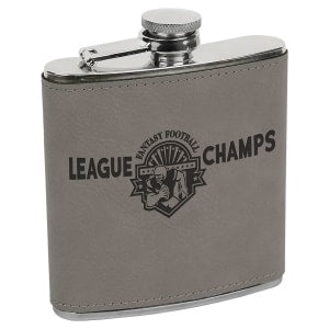 6 oz. Laserable Leatherette Flask