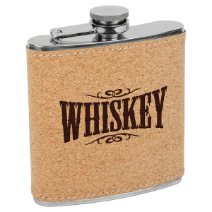 6 oz. Laserable Leatherette Flask