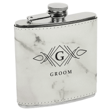 Load image into Gallery viewer, 6 oz. Laserable Leatherette Flask - Engraved Your Design
