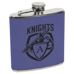 6 oz. Laserable Leatherette Flask