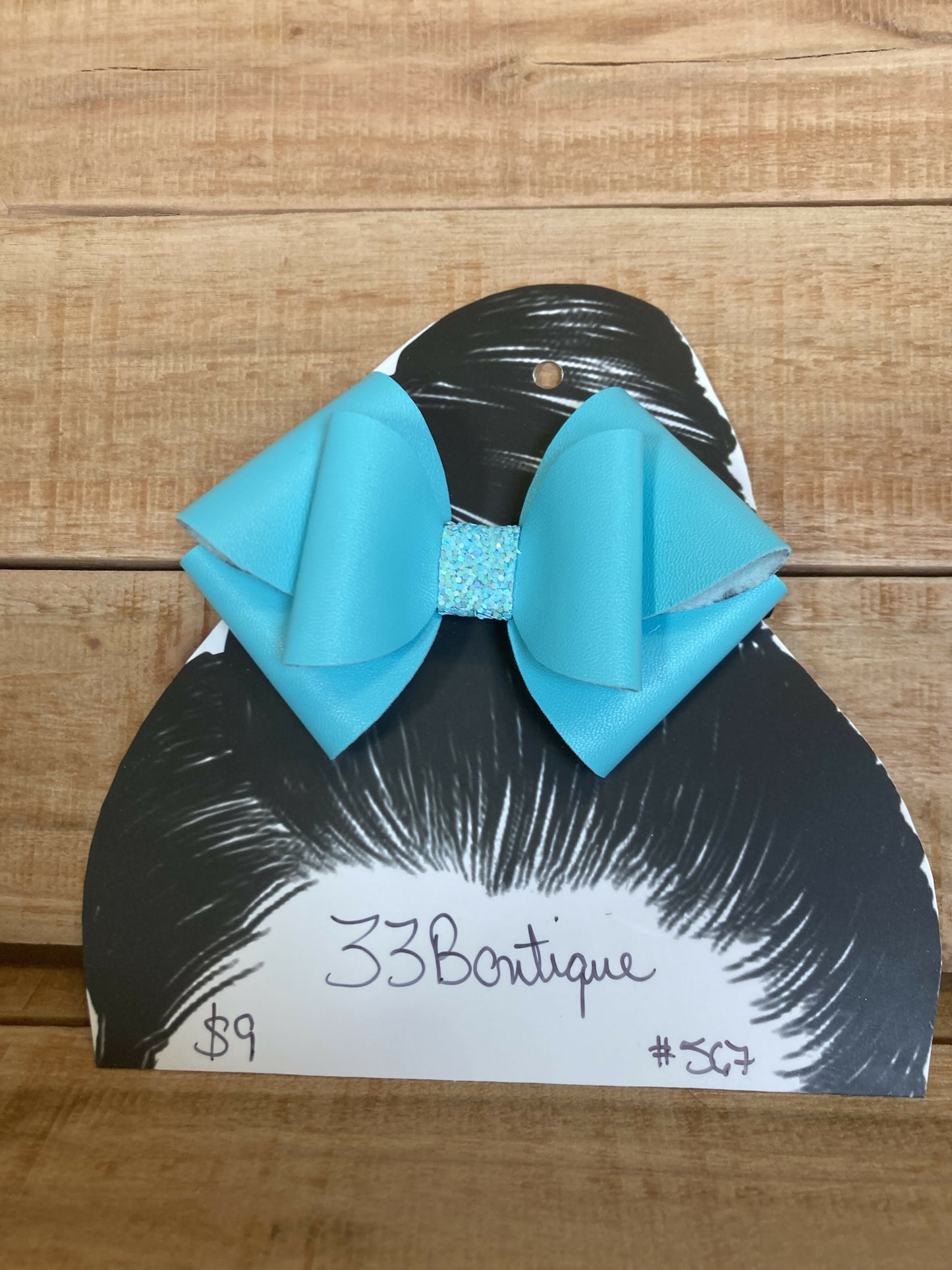 Light Blue Hair Bow Ponytail