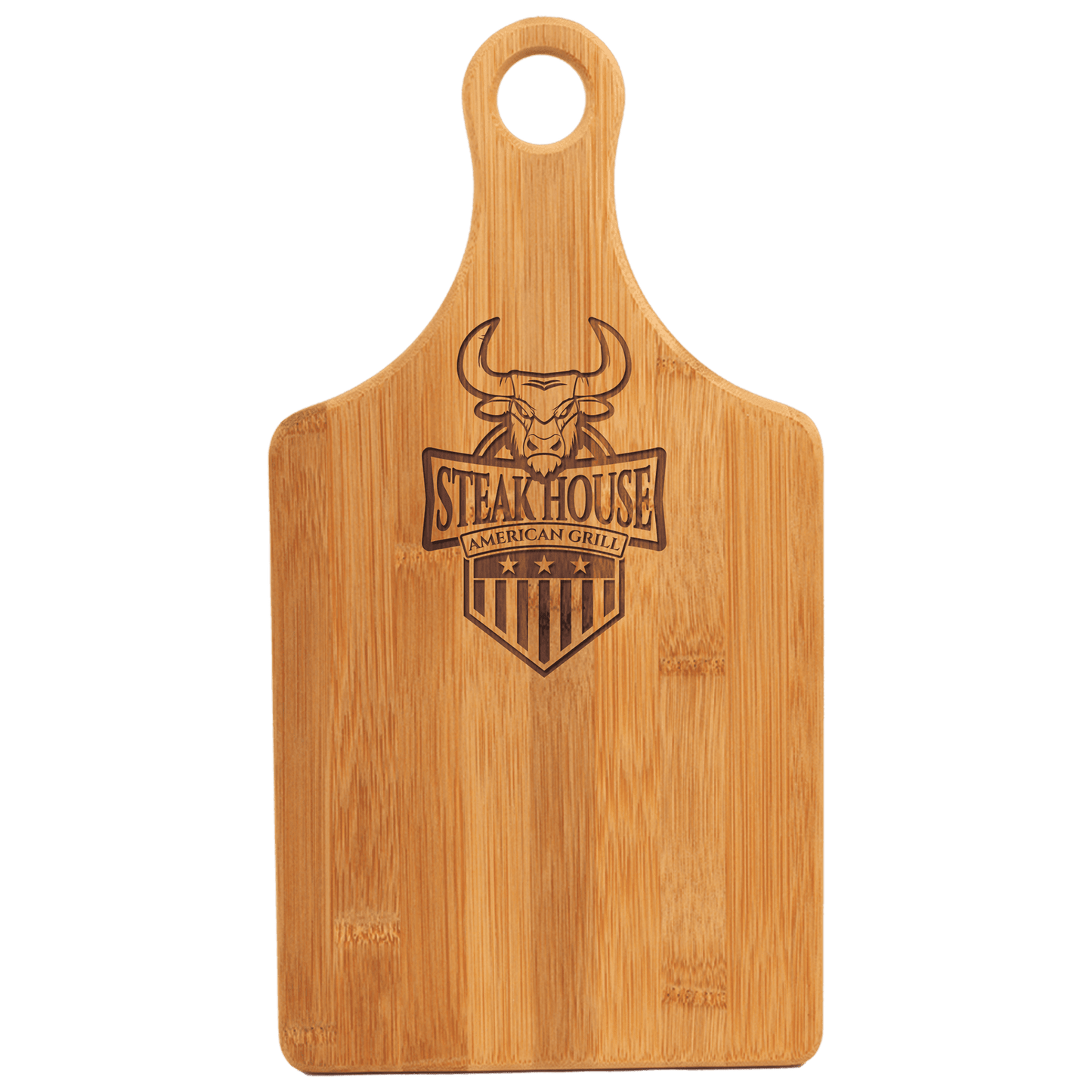 13 1/2 x 7 Bamboo Paddle Shape Cutting Board