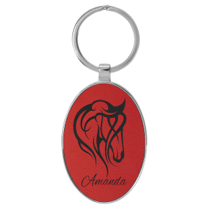 Leatherette Keychains - Engraved with your design or logo