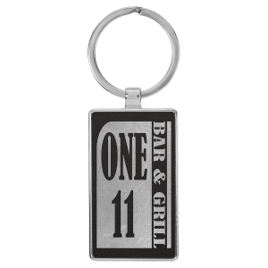 Leatherette Keychains - Engraved with your design or logo