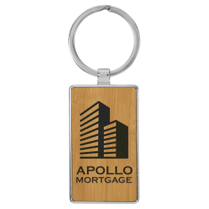 Leatherette Keychains - Engraved with your design or logo