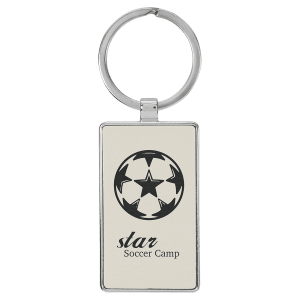 Leatherette Keychains - Engraved with your design or logo