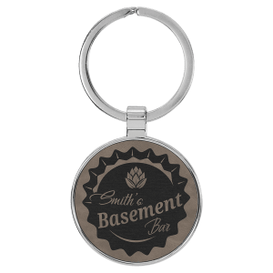 Leatherette Keychains - Engraved with your design or logo