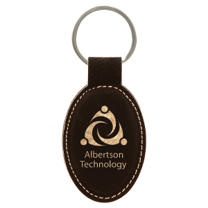 Leatherette Keychains - Engraved with your design or logo