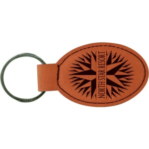 Leatherette Keychains - Engraved with your design or logo