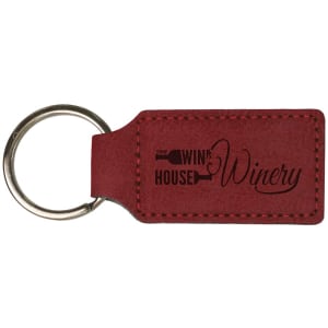 Leatherette Keychains - Engraved with your design or logo