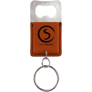 Leatherette Keychains - Engraved with your design or logo