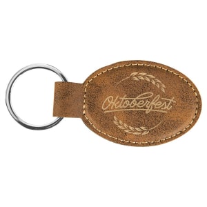 Leatherette Keychains - Engraved with your design or logo