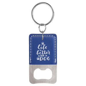 Leatherette Keychains - Engraved with your design or logo