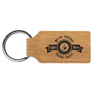 Leatherette Keychains - Engraved with your design or logo