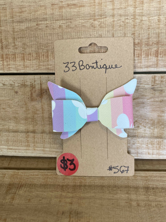 Multi Colored Butterfly Hair Bow Clip