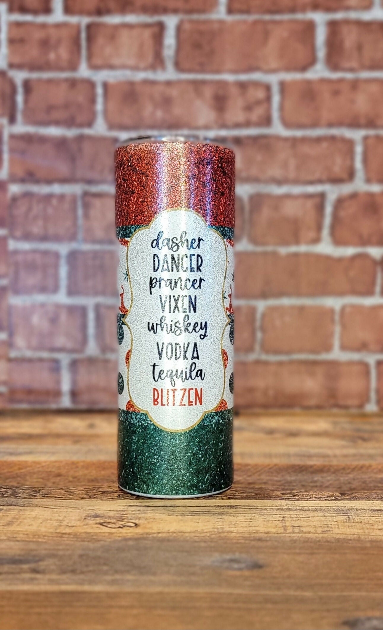 Reindeer 20oz Glitter