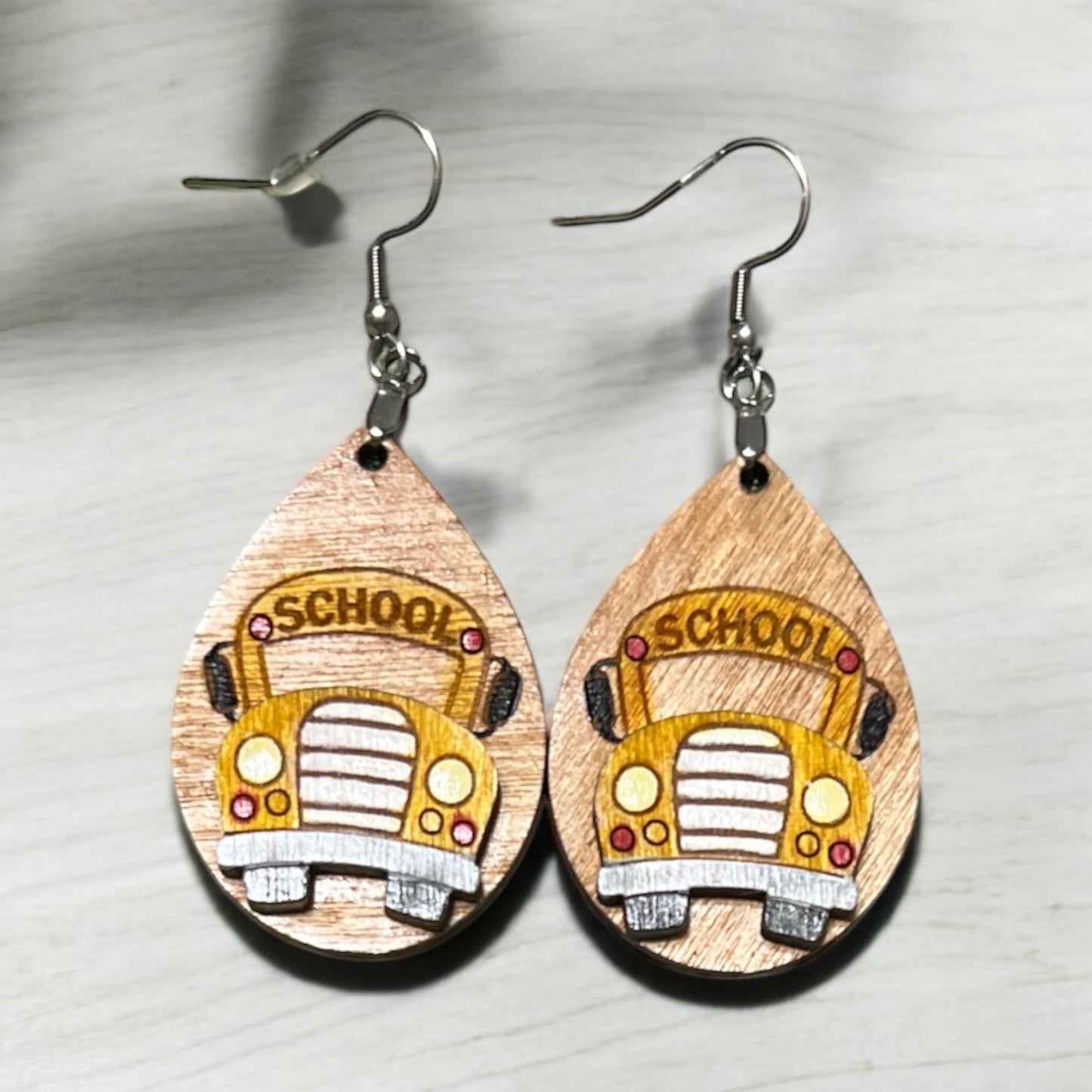 School Bus Earrings