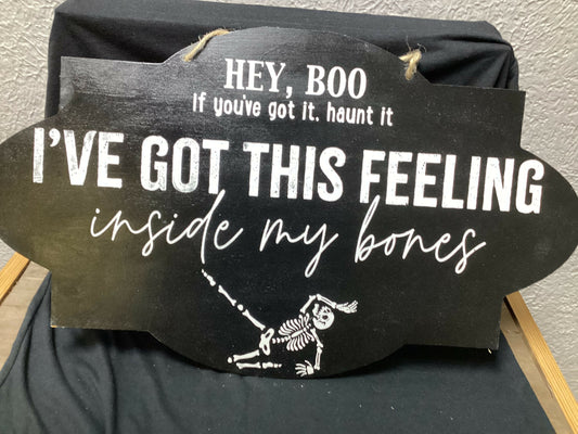 Halloween hey boo sign