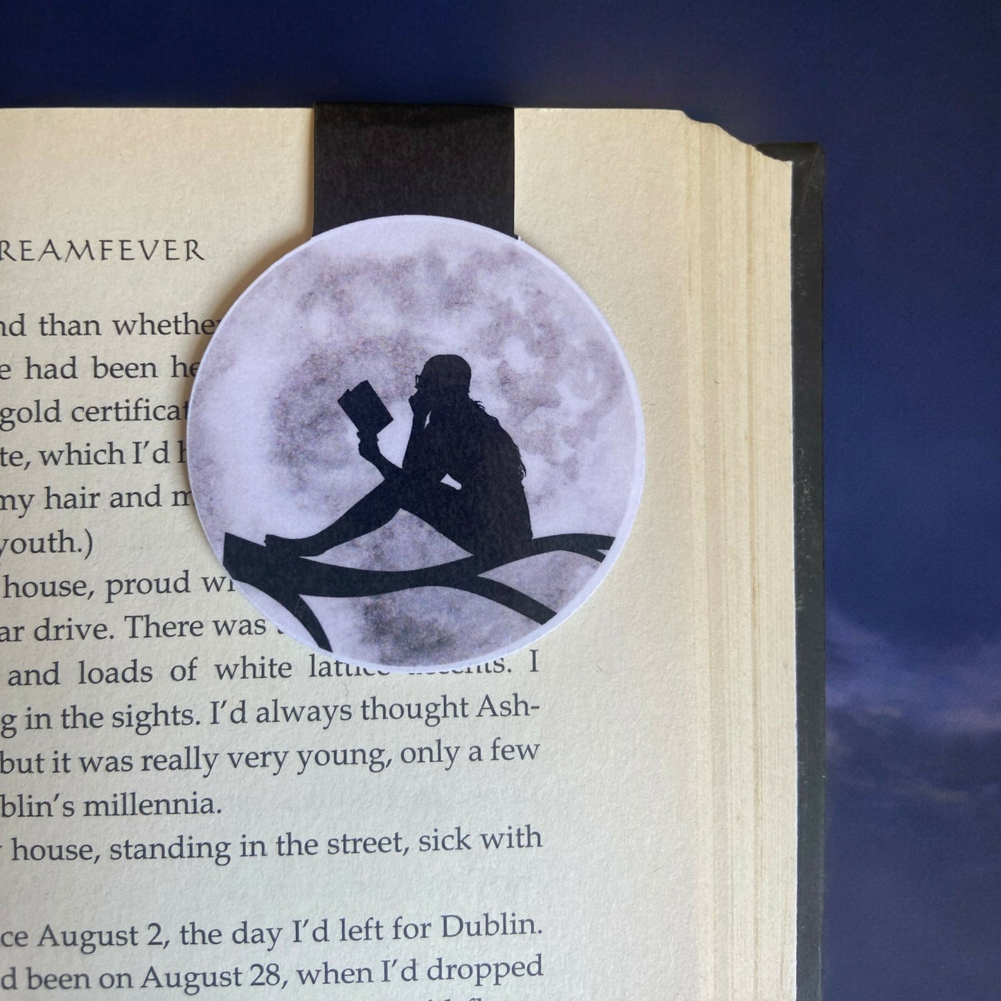 Reading in the Moonlight Magnetic Bookmark