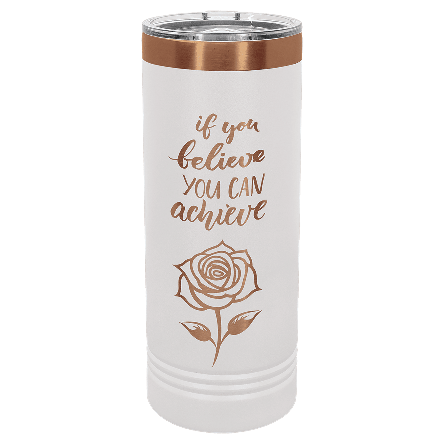 Ion Plated White with Rose Gold Drinkware