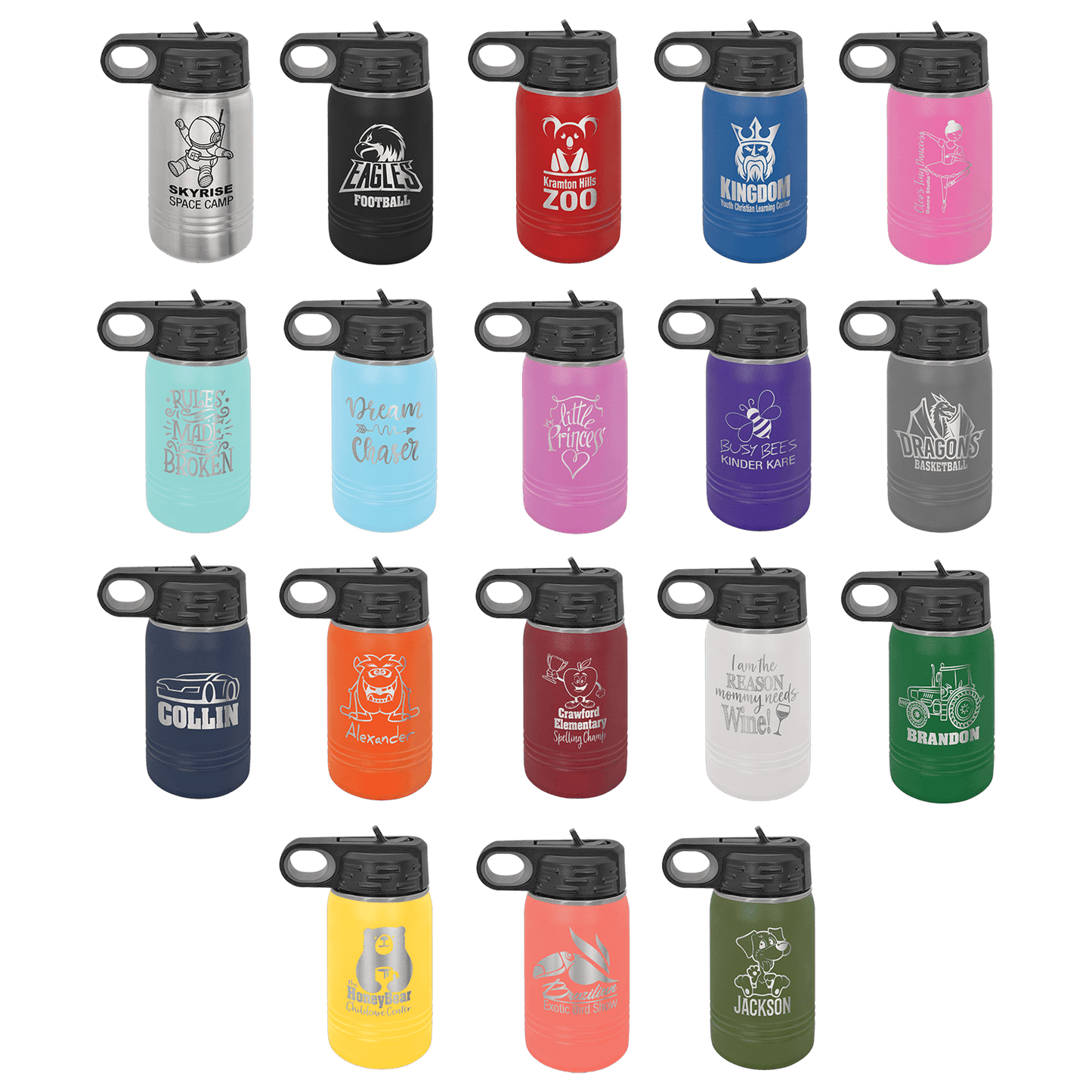 Polar Camel Water Bottle 12oz - Your Design