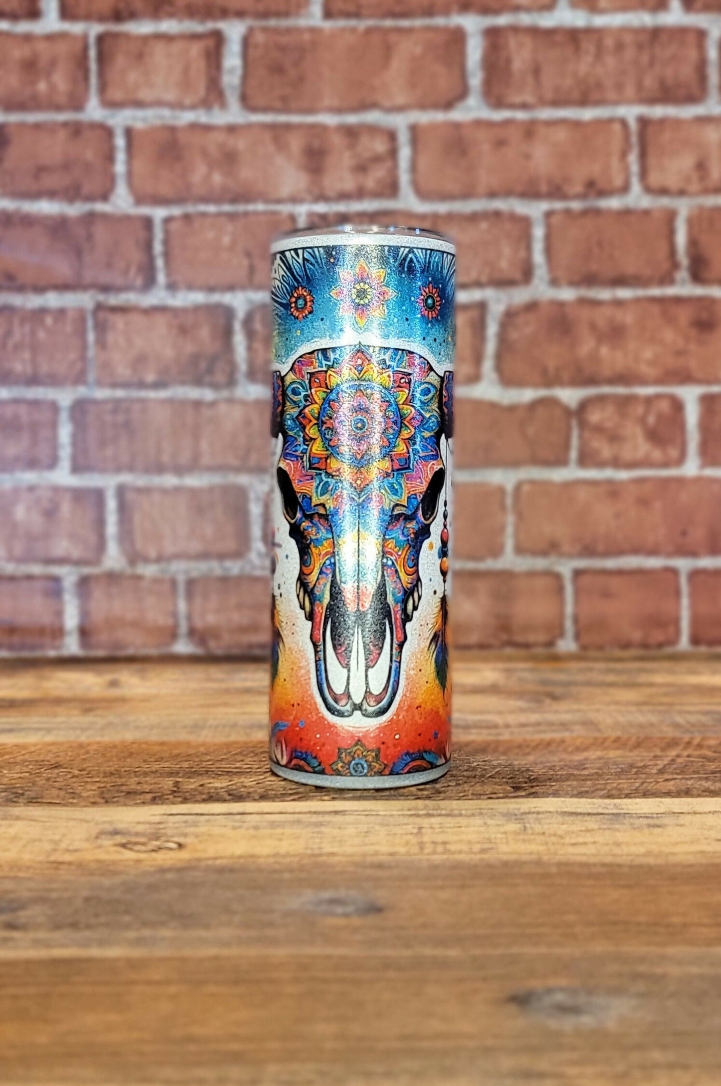 Aztec Skull Glitter 20oz