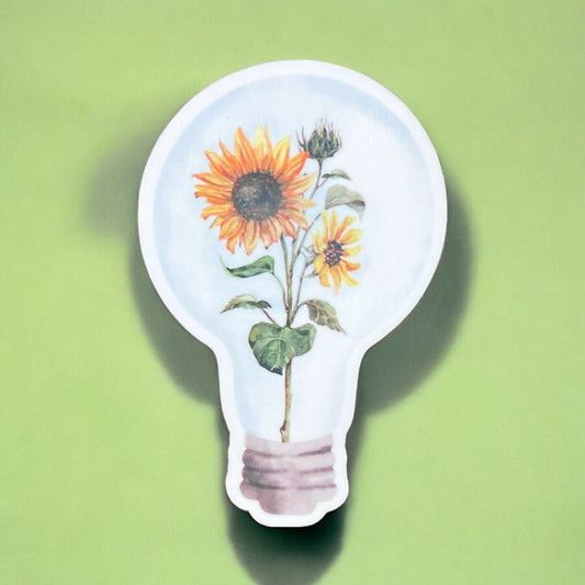 Lightbulb Sunflower Sticker