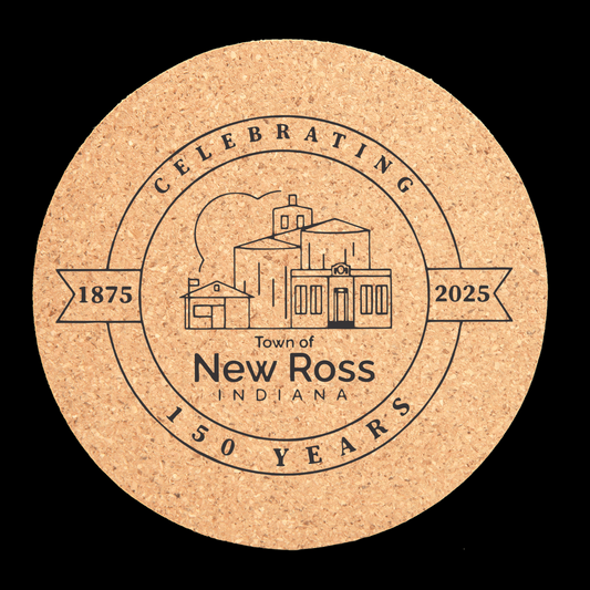 Cork Coaster - Engraved with New Ross Logo