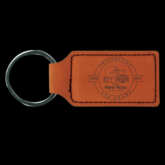 Leatherette Keychains - Engraved with New Ross Logo