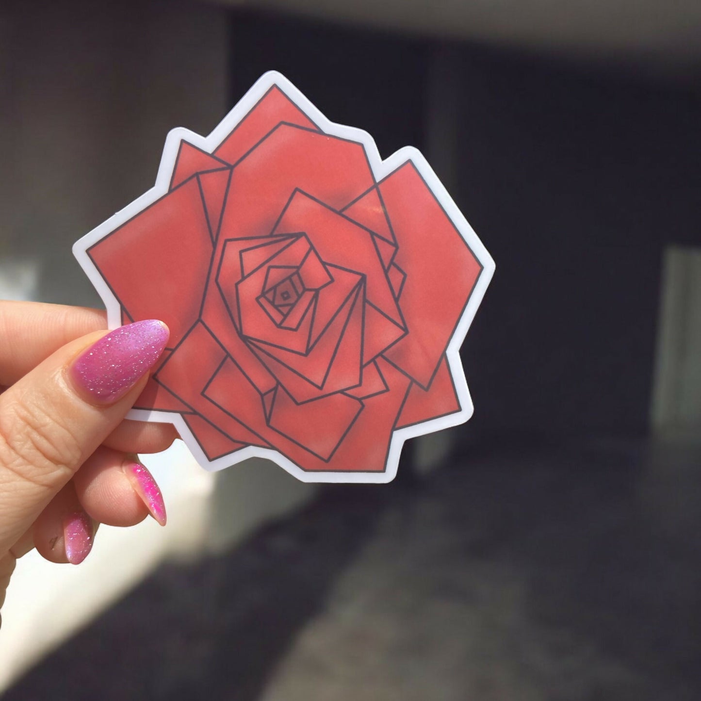 Geo Rose Sticker