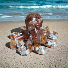 Load image into Gallery viewer, Red Agate Resin Octopus by Earth Spirit Emporium
