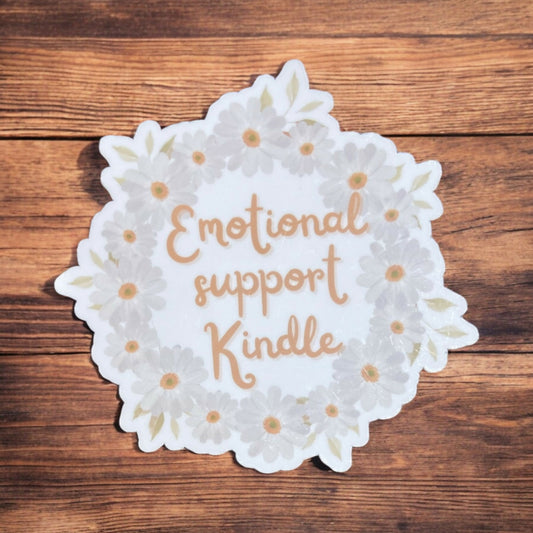 Kindle-White Flower Sticker