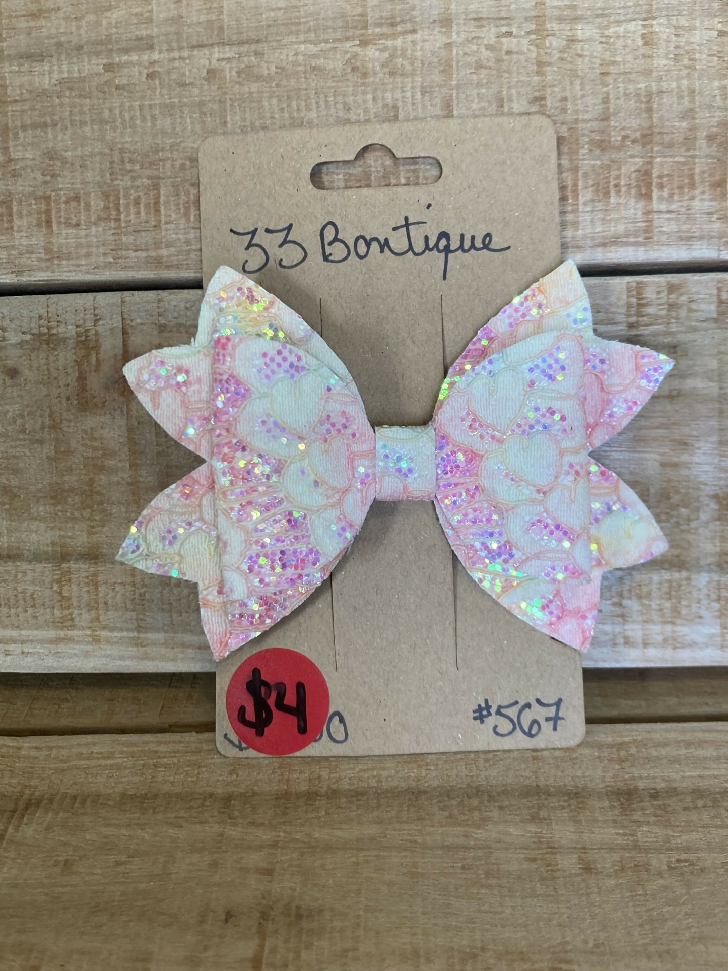 Pink Multi Hair Bow Clip