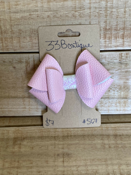 Light Pink Hair Bow Clip