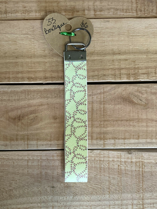 Baseball Keychain Wristlet