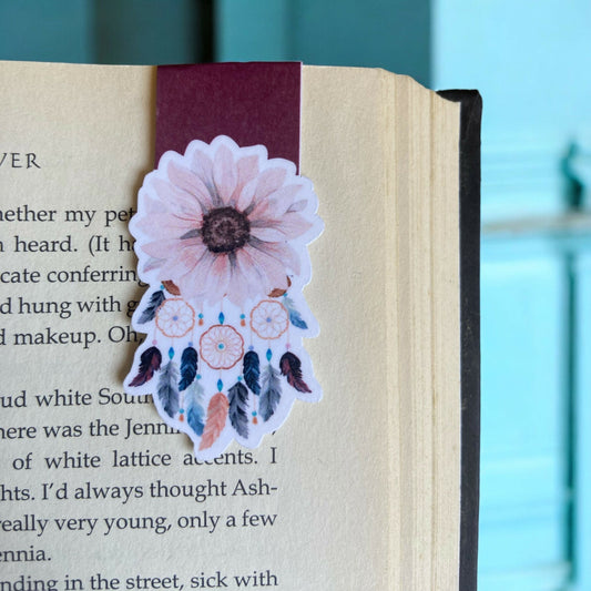 Sunflower Dreamcatcher Magnetic Bookmark