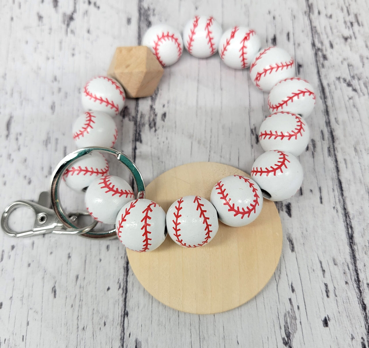 Baseball Wristlet includes engraving