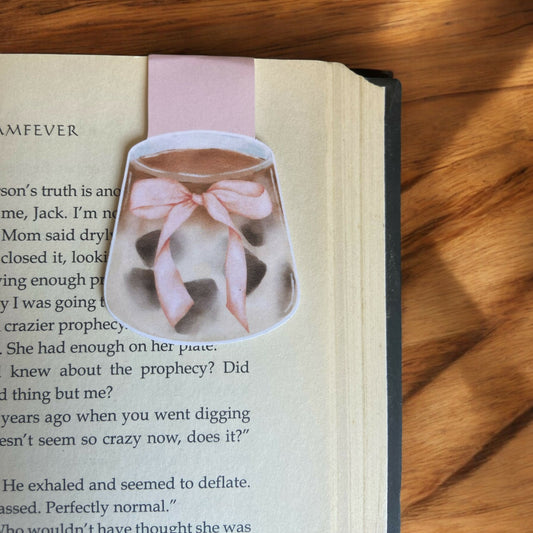 Iced Coffee Bow Magnetic Bookmark